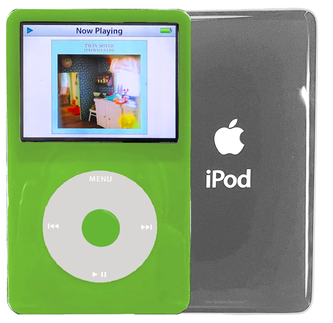 New Apple iPod Video Classic 5th & 5.5 Enhanced Green / Grey / Green (Silver)