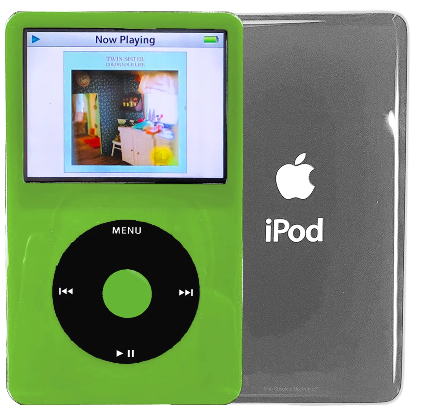 New Apple iPod Video Classic 5th & 5.5 Enhanced Green / Black / Green (Silver)
