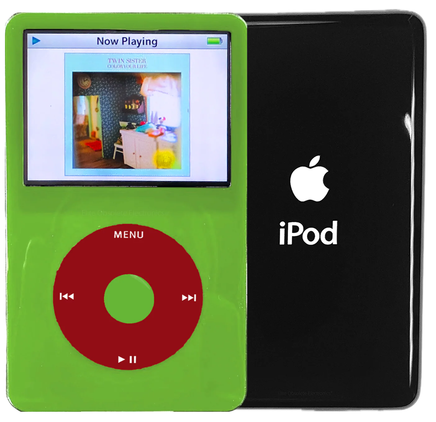 New Apple iPod Video Classic 5th & 5.5 Enhanced Green / Red / Green (Black)