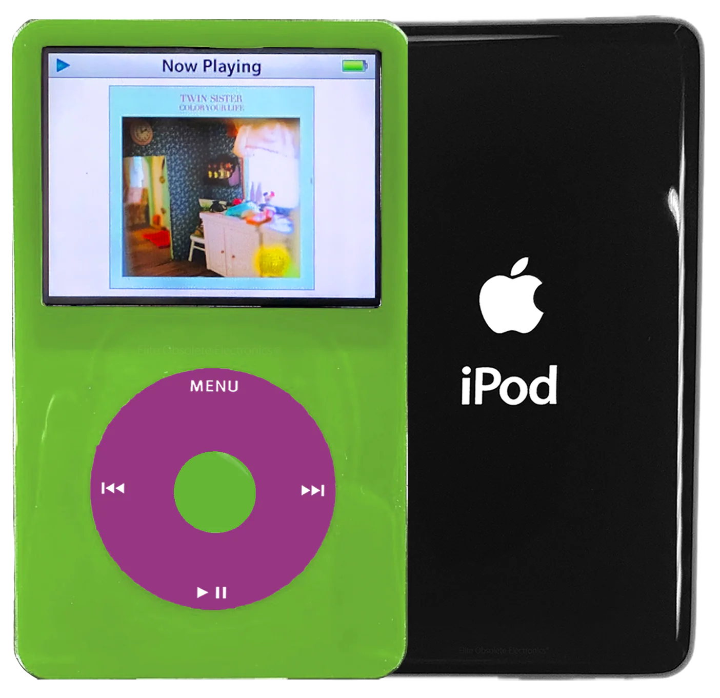 New Apple iPod Video Classic 5th & 5.5 Enhanced Green / Pink / Green (Black)