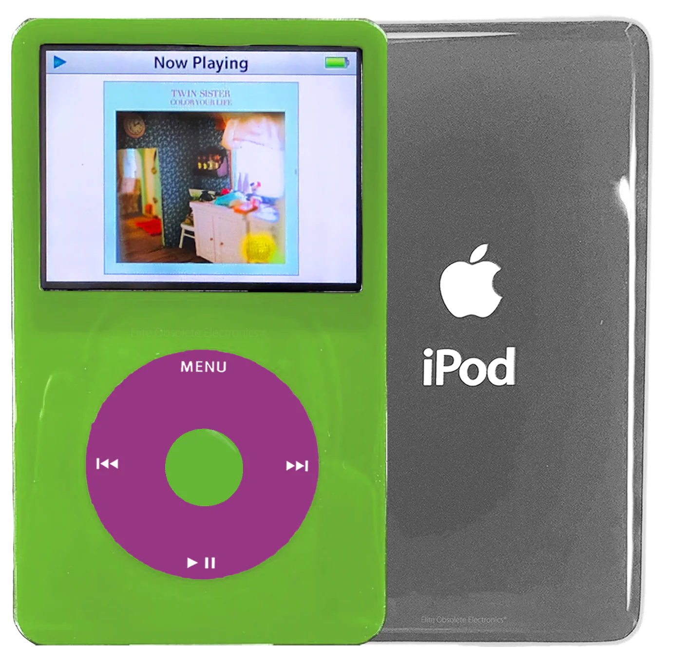 New Apple iPod Video Classic 5th & 5.5 Enhanced Green / Pink / Green (Silver)
