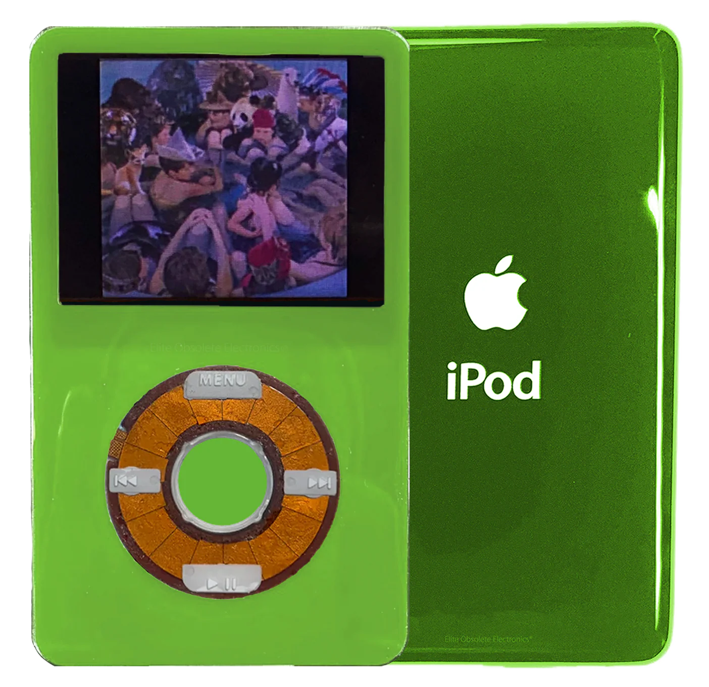 New Apple iPod Video Classic 5th 5.5 Enhanced Green / Transparent / Green (Toxic Green)