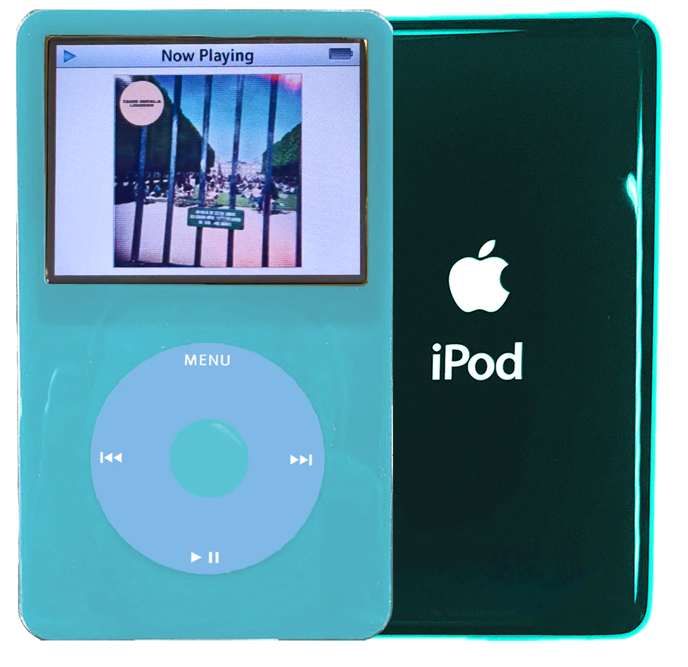 New Apple iPod Video Classic 5th & 5.5 Enhanced Light Blue / Light Blue / Light Blue (Pine Green)
