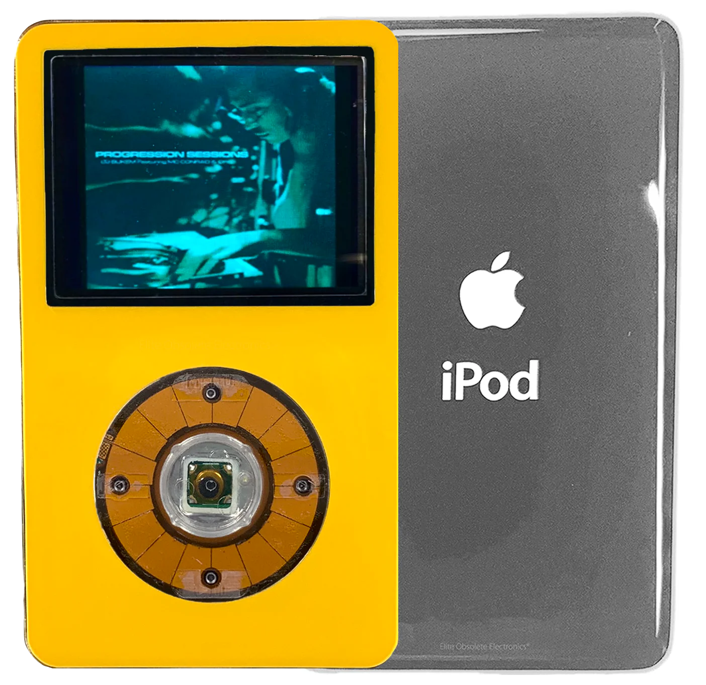 New Apple iPod Video Classic 5th 5.5 Enhanced Yellow / Crystal Clear / Transparent (Silver)