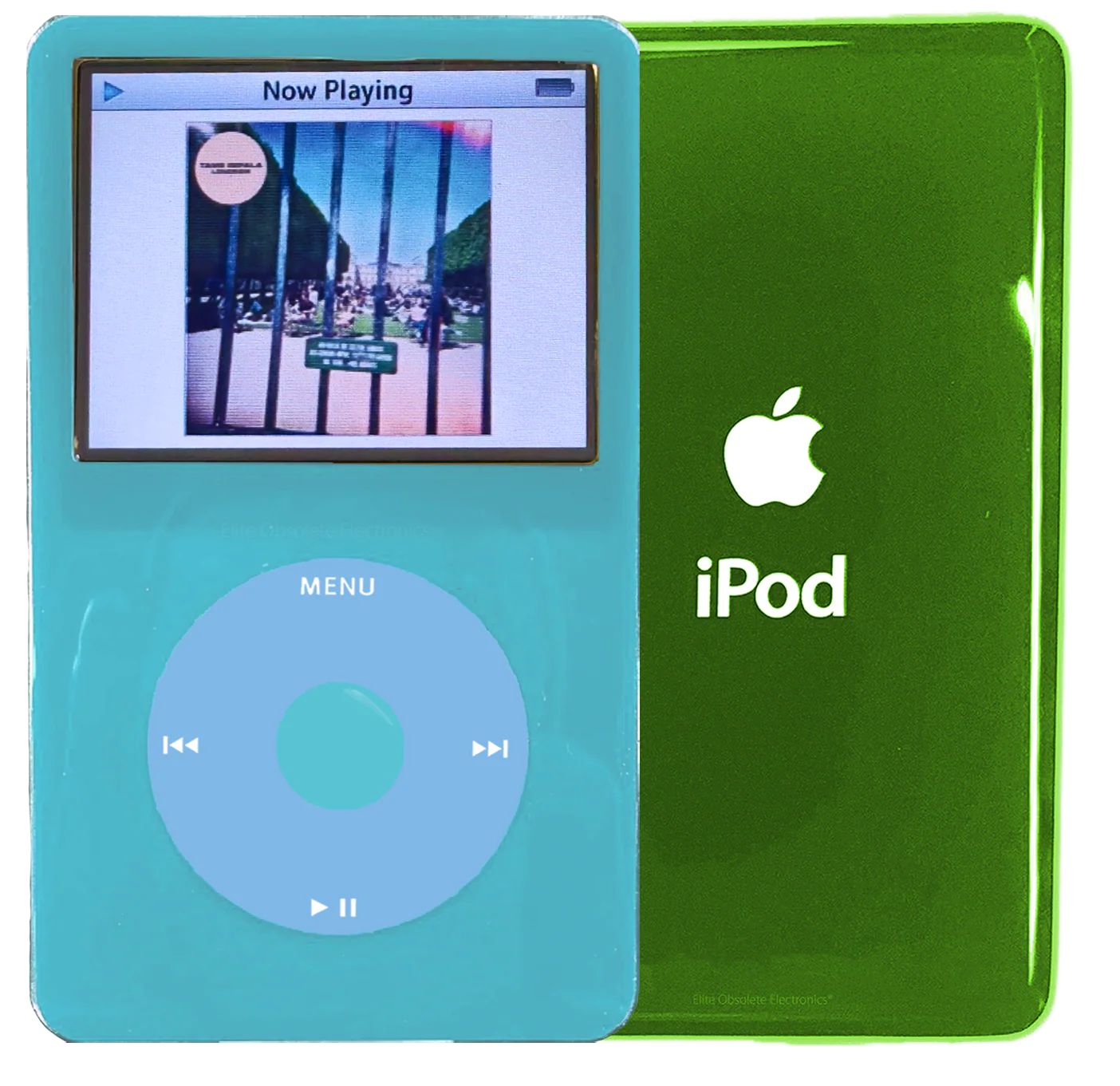 New Apple iPod Video Classic 5th & 5.5 Enhanced Light Blue / Light Blue / Light Blue (Toxic Green)