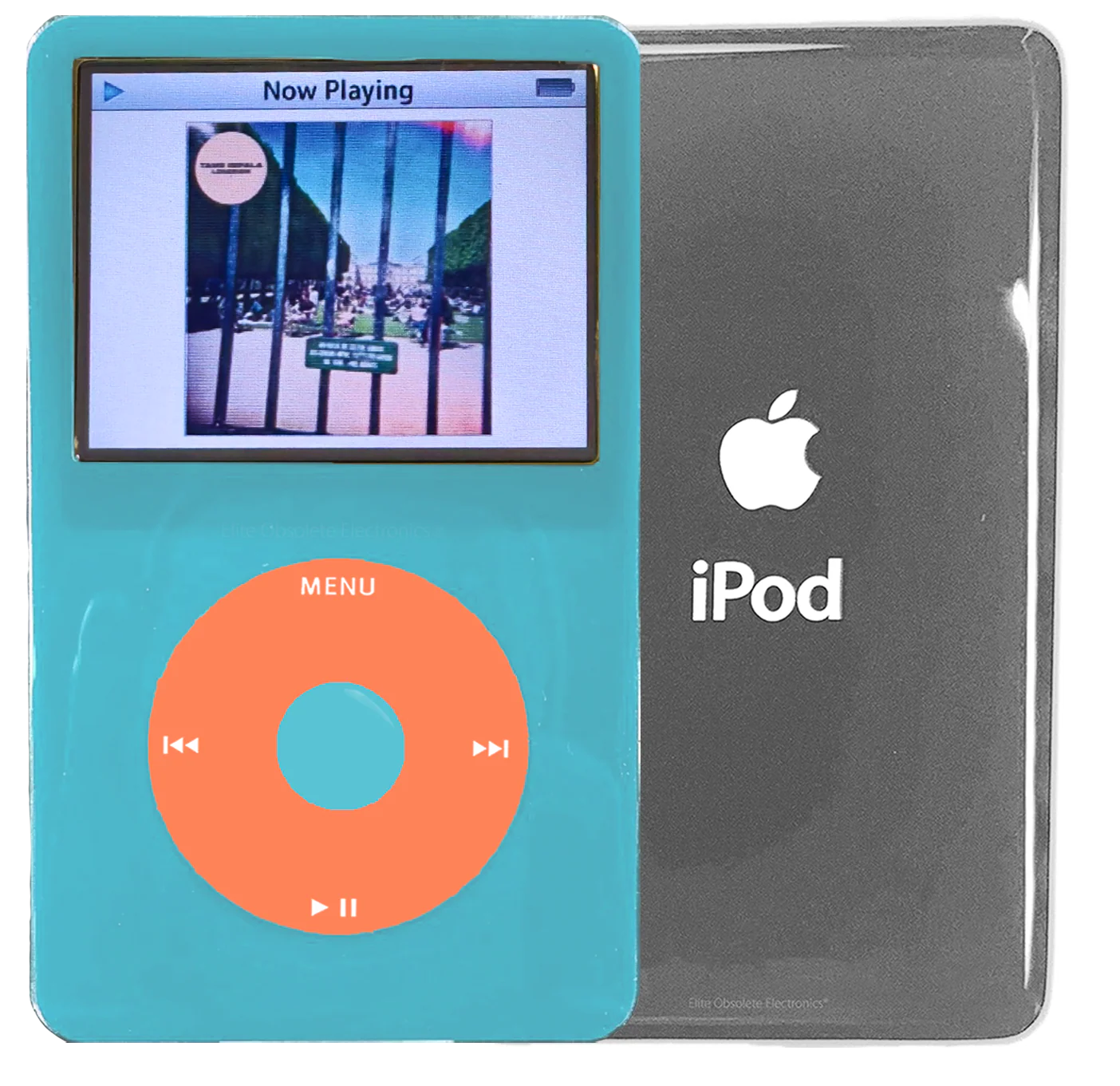 New Apple iPod Video Classic 5th & 5.5 Enhanced Light Blue / Orange / Light Blue (Silver)
