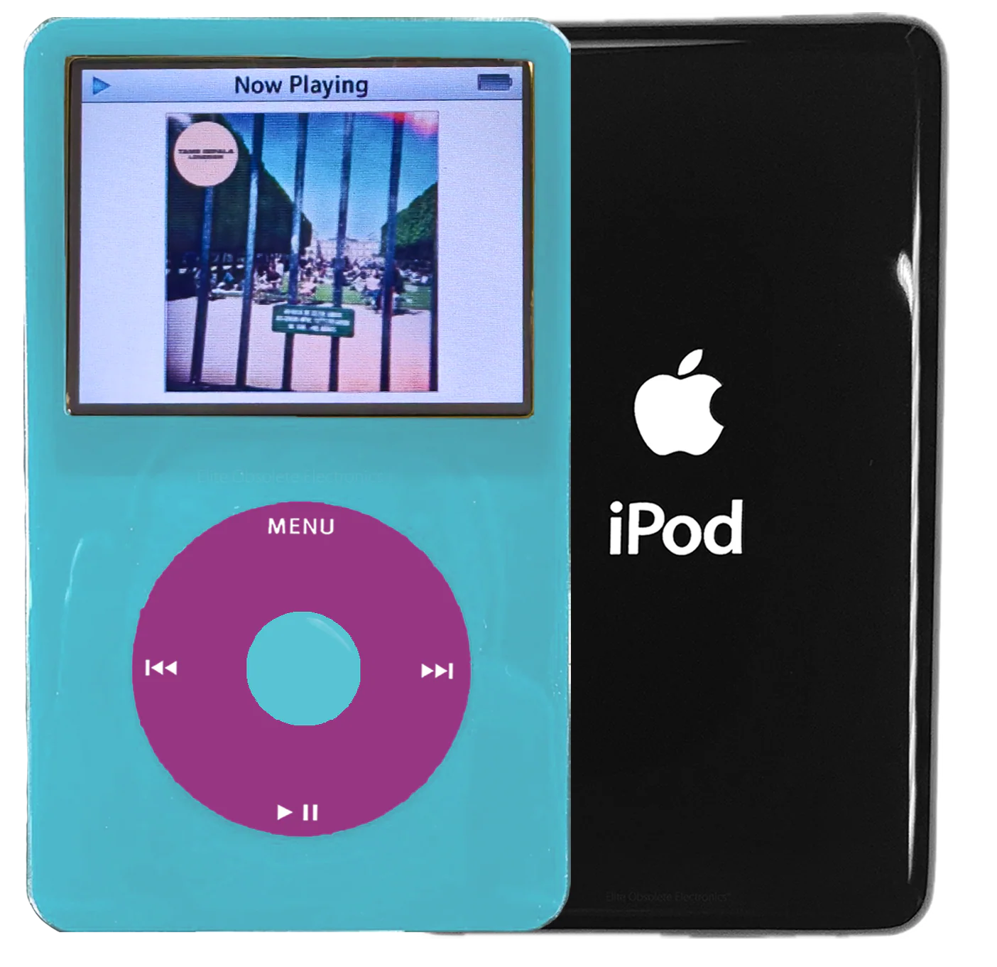 New Apple iPod Video Classic 5th & 5.5 Enhanced Light Blue / Pink / Light Blue (Black)