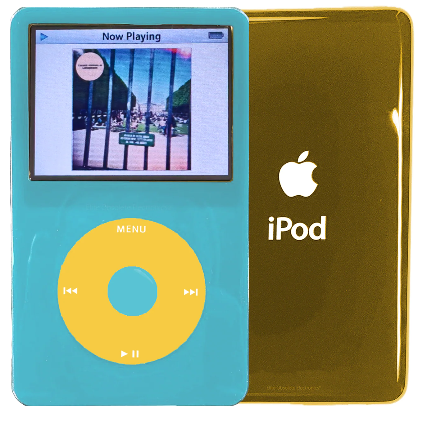New Apple iPod Video Classic 5th & 5.5 Enhanced Light Blue / Yellow / Light Blue (Gold)
