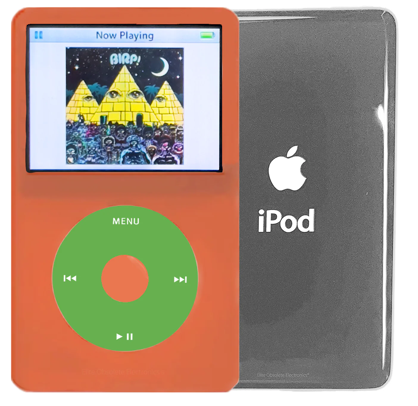 New Apple iPod Video Classic 5th & 5.5 Enhanced Orange / Light Green / Orange (Silver)