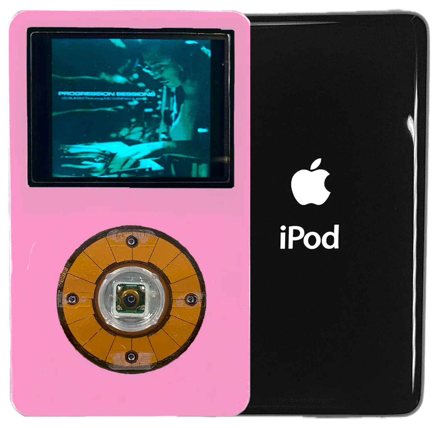 New Apple iPod Video Classic 5th 5.5 Enhanced Pink / Crystal Clear / Transparent (Black)