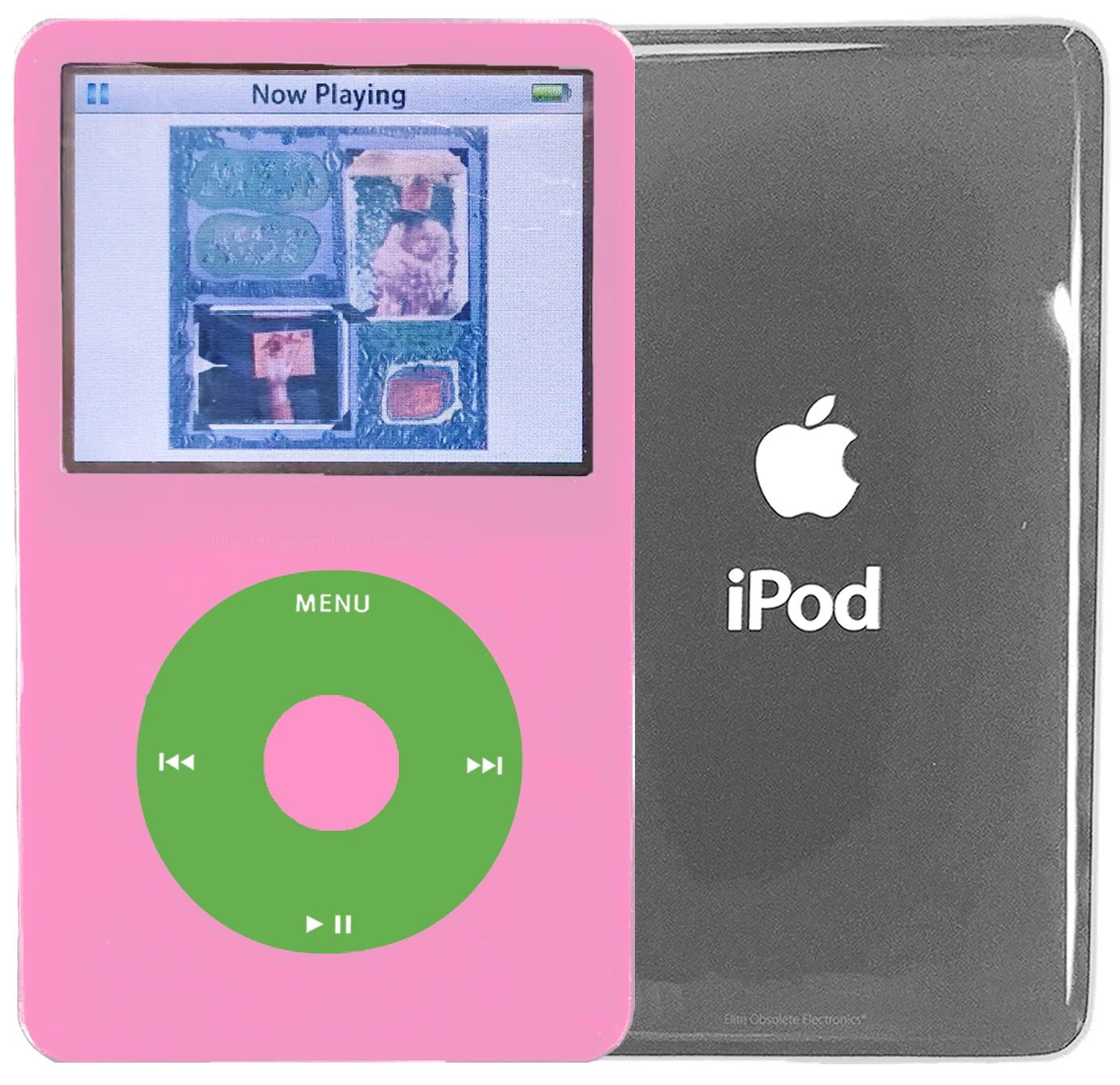 New Apple iPod Video Classic 5th 5.5 Enhanced Pink / Light Green / Pink (Silver)
