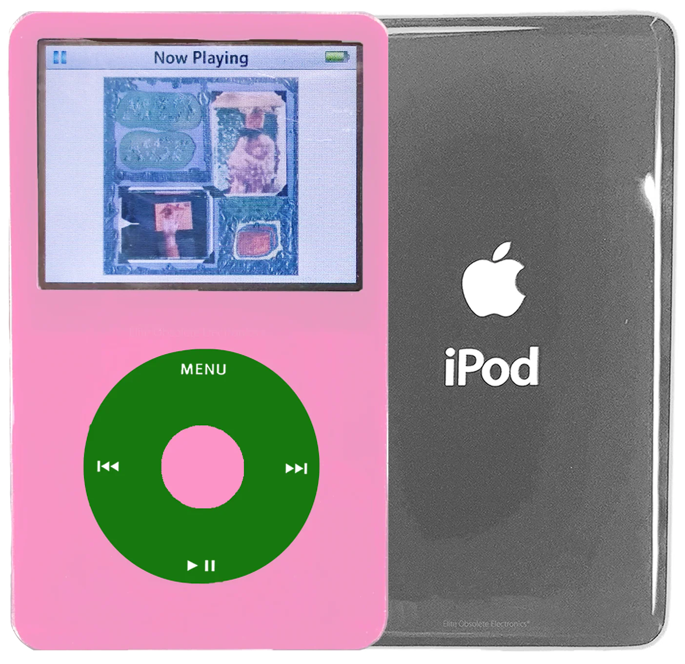 New Apple iPod Video Classic 5th 5.5 Enhanced Pink / Green / Pink (Silver)