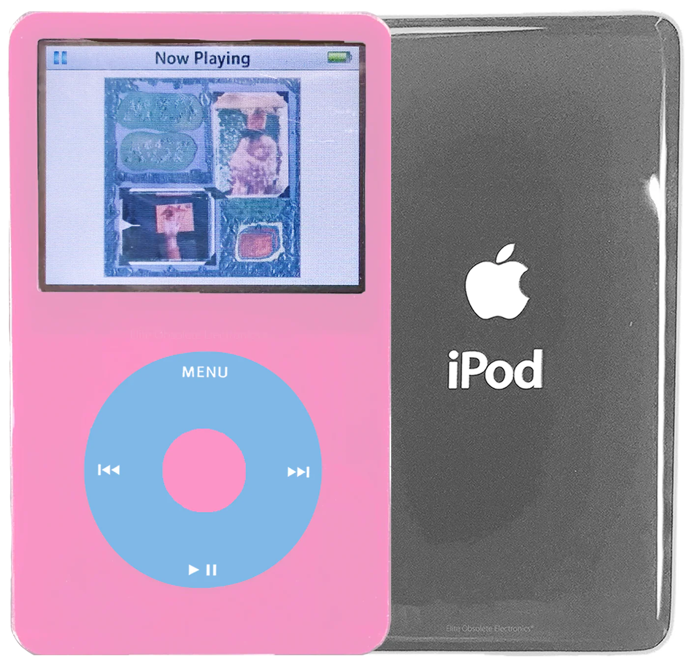 New Apple iPod Video Classic 5th 5.5 Enhanced Pink / Light Blue / Pink (Silver)