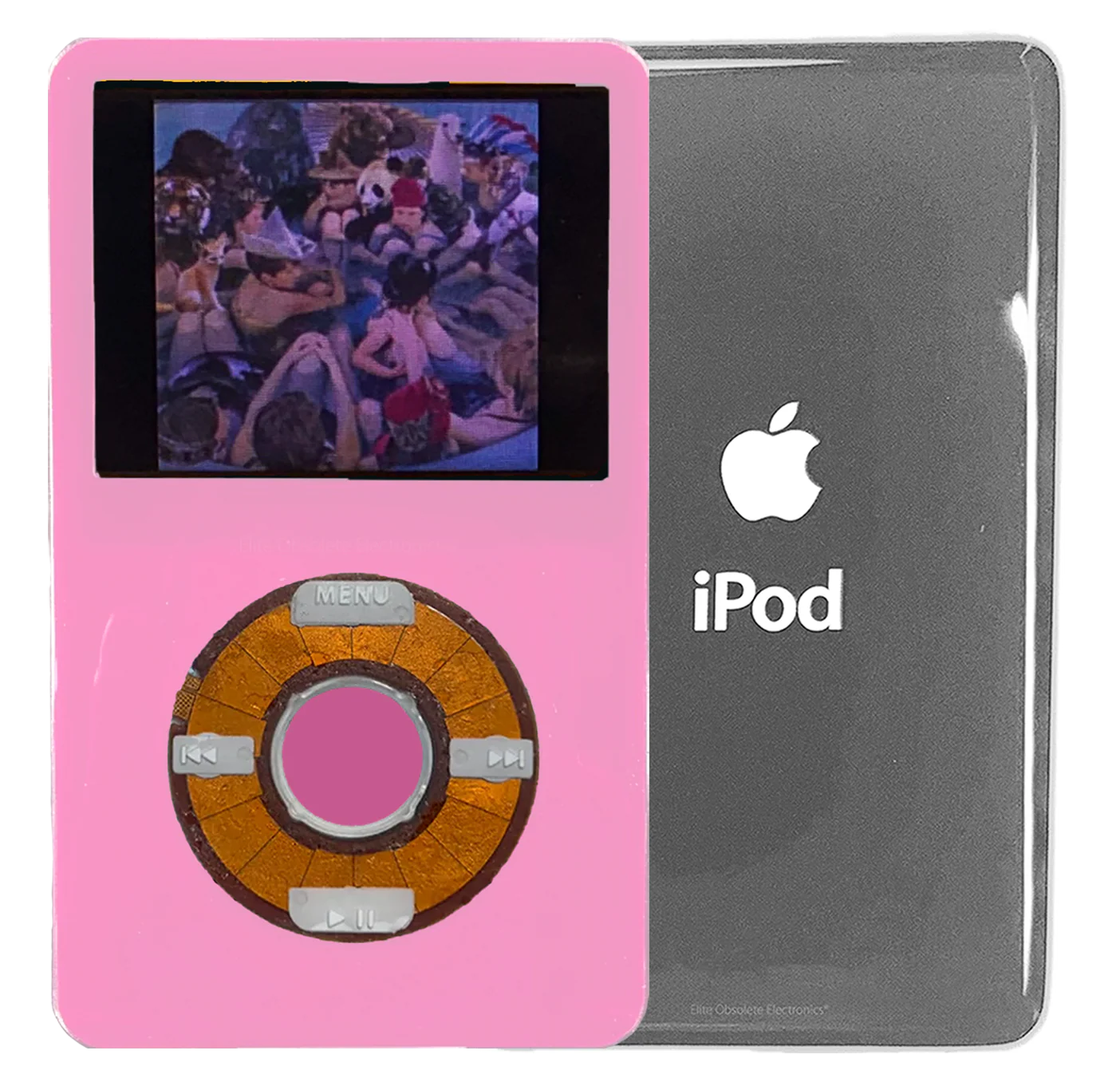New Apple iPod Video Classic 5th 5.5 Enhanced Pink / Transparent / Pink (Silver)
