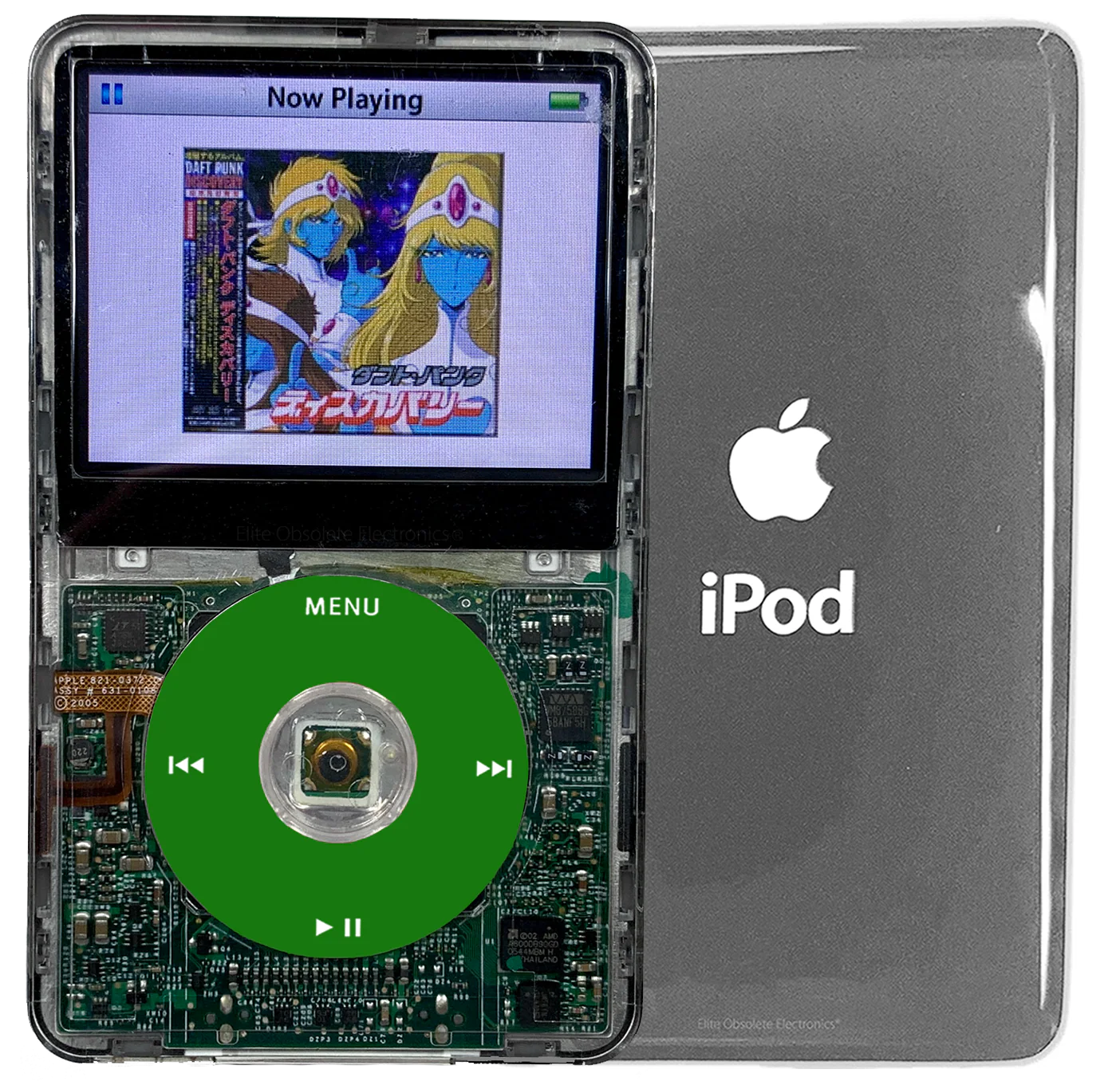 New Apple iPod Video Classic 5th 5.5 Enhanced Transparent / Green / Transparent (Silver)