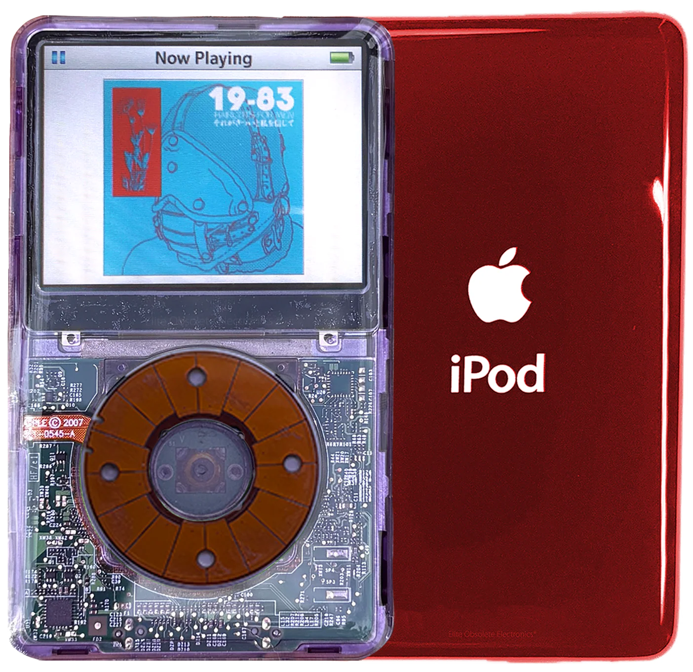 New Apple iPod Video Classic 5th & 5.5 Enhanced Purple Crystal Plastic / Purple Crystal Plastic / Purple Crystal Plastic (Sangria Red)