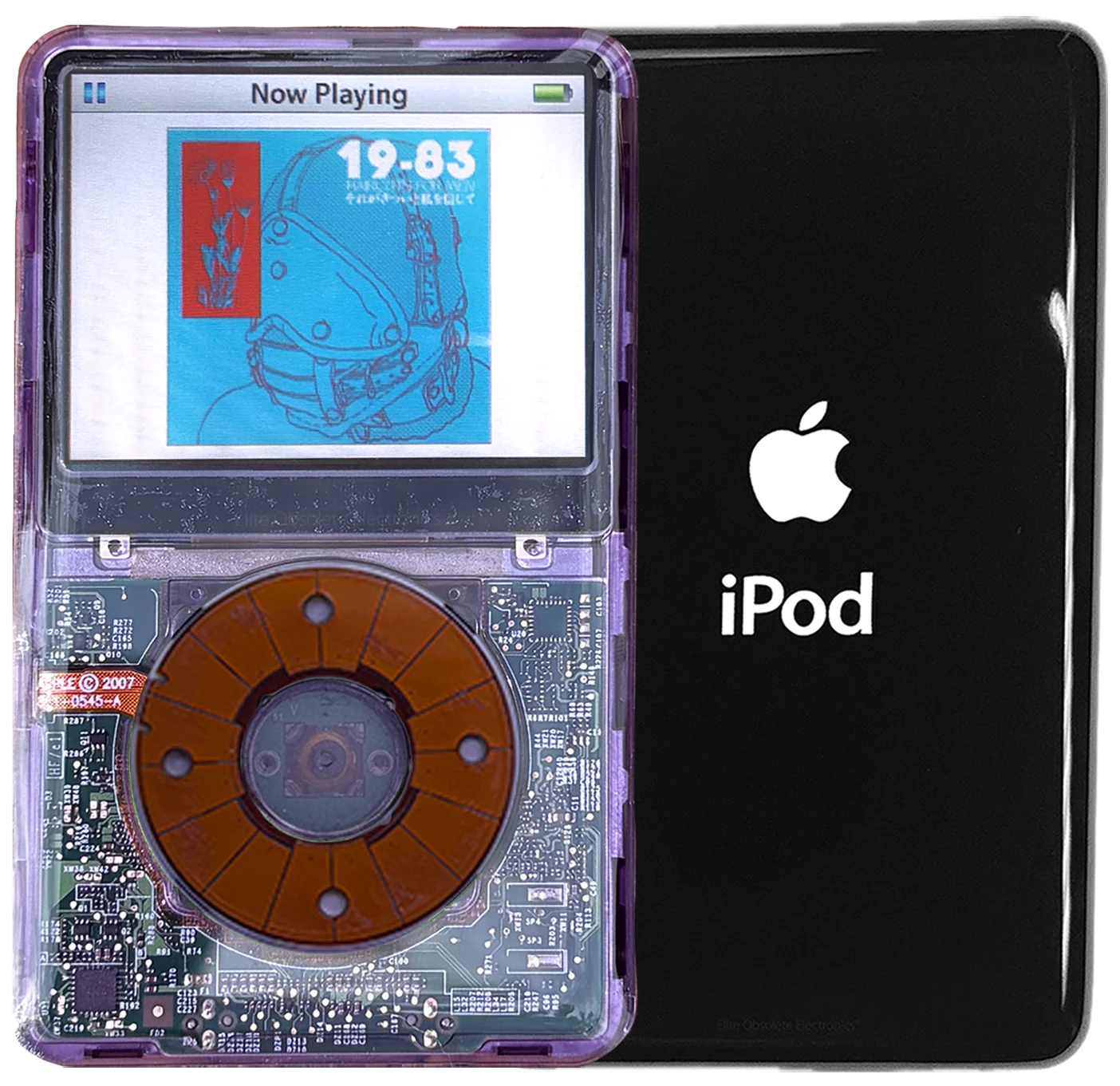 New Apple iPod Video Classic 5th & 5.5 Enhanced Purple Crystal Plastic / Purple Crystal Plastic / Purple Crystal Plastic (Black)