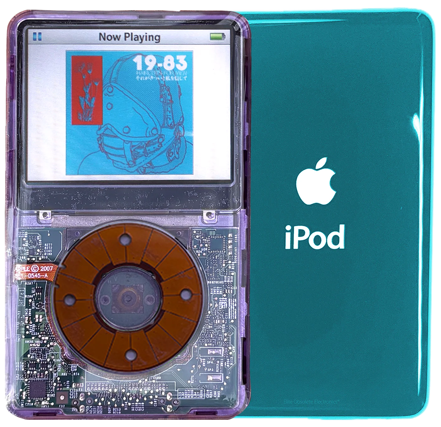New Apple iPod Video Classic 5th & 5.5 Enhanced Purple Crystal Plastic / Purple Crystal Plastic / Purple Crystal Plastic (Ocean Blue)