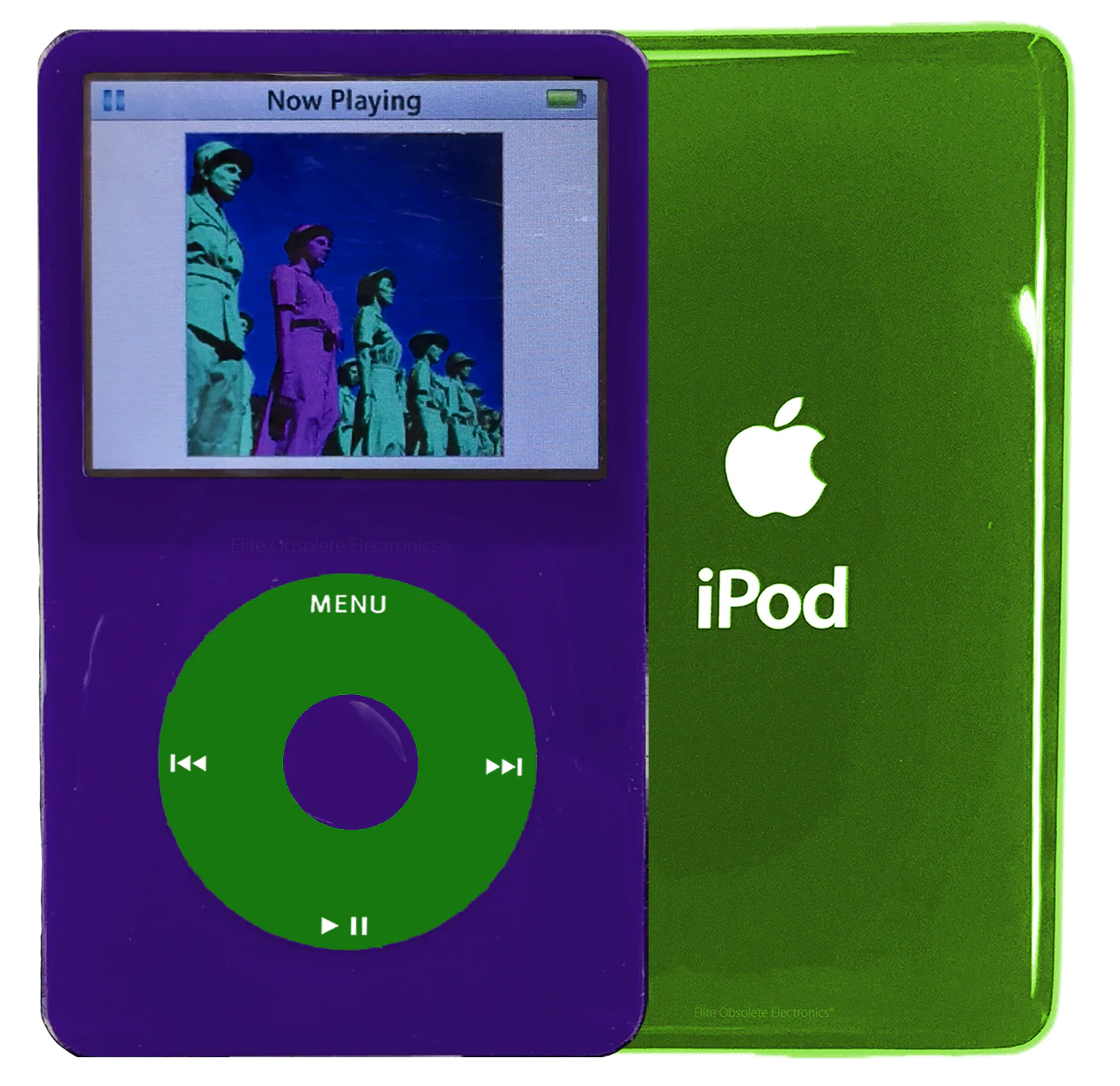New Apple iPod Video Classic 5th & 5.5 Enhanced Purple / Green / Purple (Toxic Green)