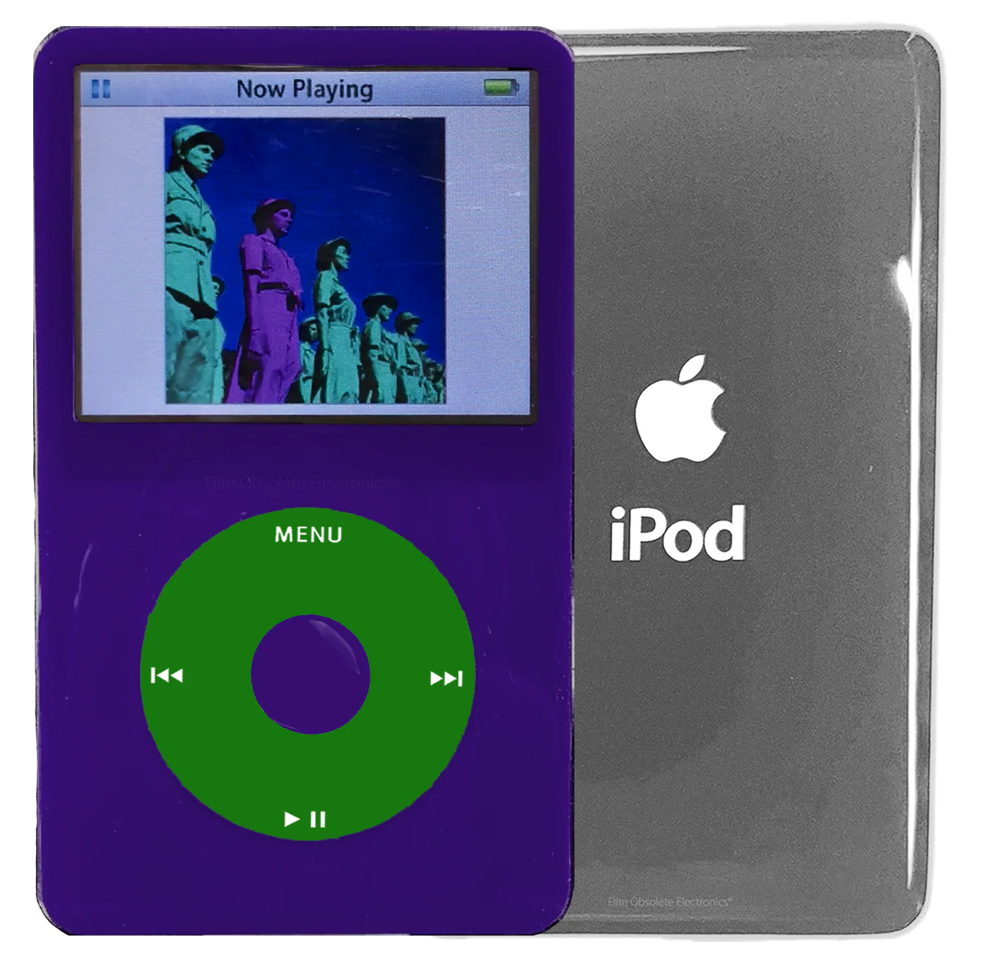 New Apple iPod Video Classic 5th & 5.5 Enhanced Purple / Green / Purple (Silver)