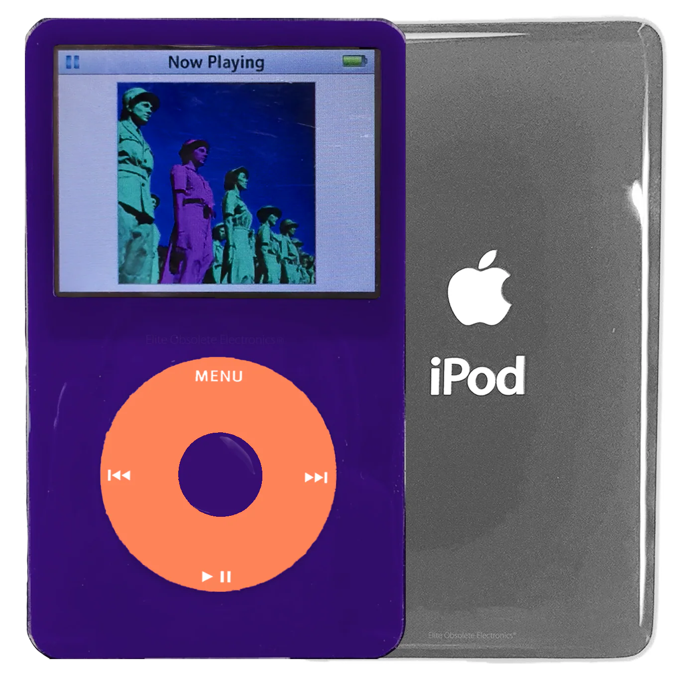 New Apple iPod Video Classic 5th & 5.5 Enhanced Purple / Orange / Purple (Silver)