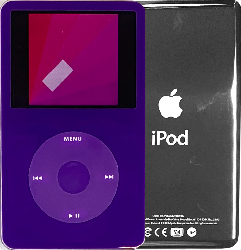 New Apple iPod Video Classic 5th & 5.5 Enhanced Purple / Purple / Purple (Silver)