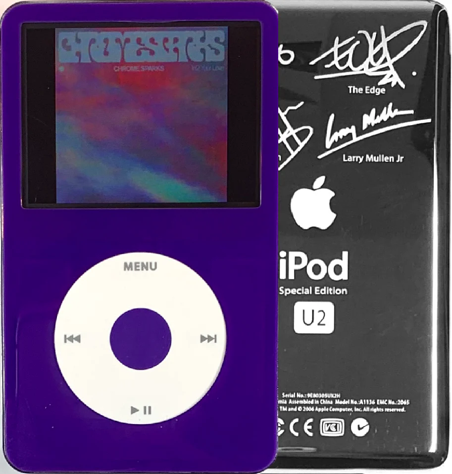 New Apple iPod Video Classic 5th & 5.5 Enhanced Purple / White / Purple (U2 Special Edition Silver)