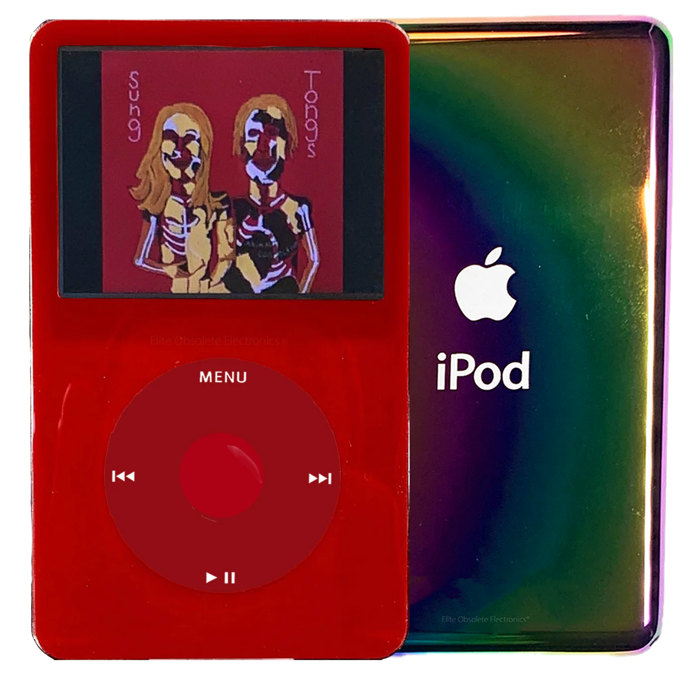 New Apple iPod Video Classic 5th & 5.5 Enhanced Red / Red / Red (Rainbow)