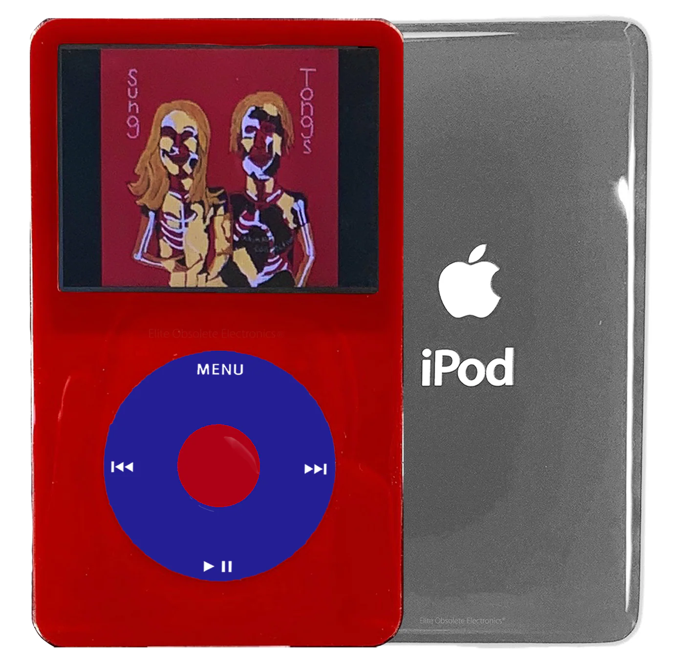 New Apple iPod Video Classic 5th & 5.5 Enhanced Red / Blue / Red (Silver)