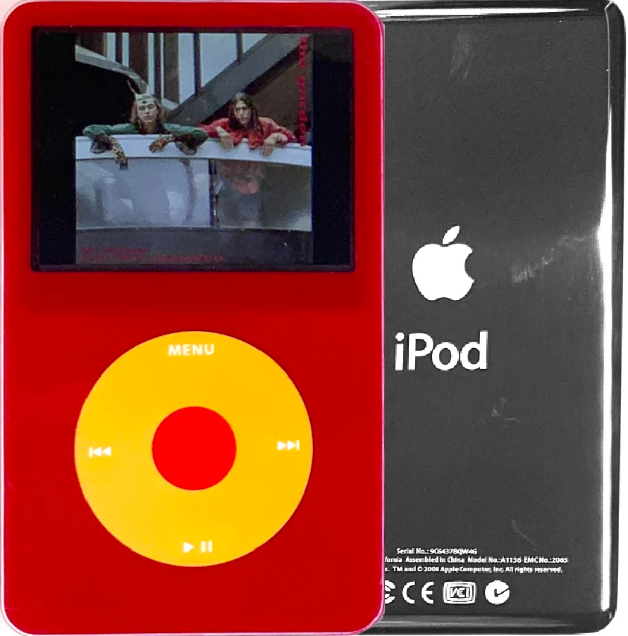New Apple iPod Video Classic 5th & 5.5 Enhanced Red / Yellow / Red (Silver)