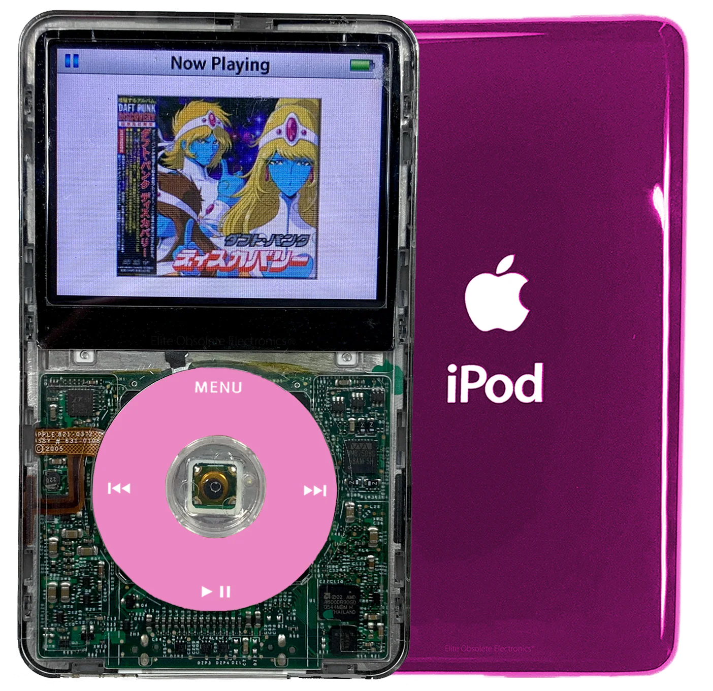 New Apple iPod Video Classic 5th 5.5 Enhanced Transparent / Light Pink / Transparent (Hyper Pink)