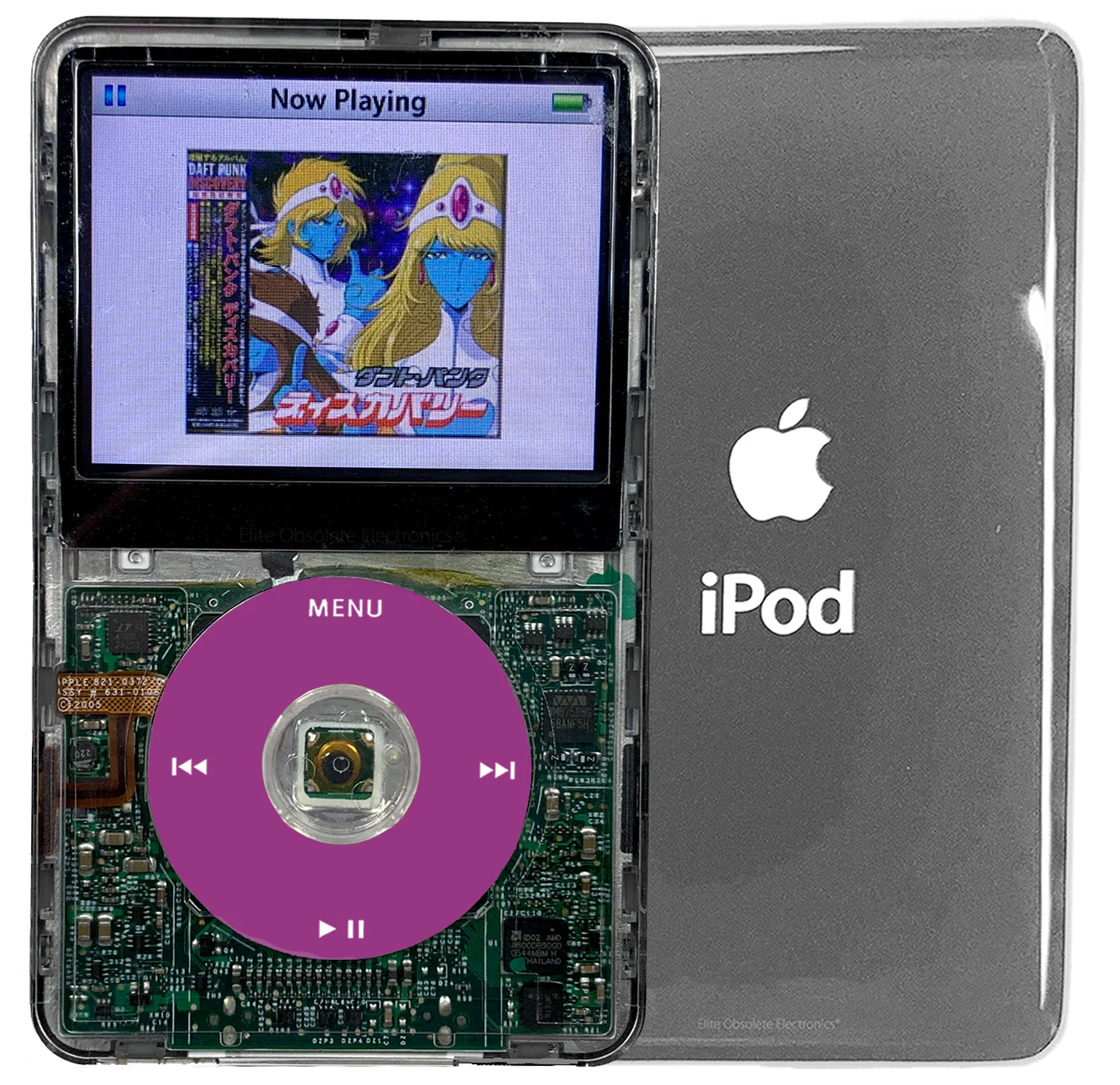 New Apple iPod Video Classic 5th 5.5 Enhanced Transparent / Pink / Transparent (Silver)