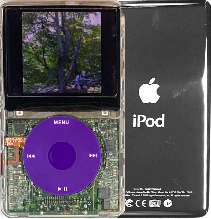 New Apple iPod Video Classic 5th & 5.5 Enhanced Transparent / Purple / Purple (Silver)