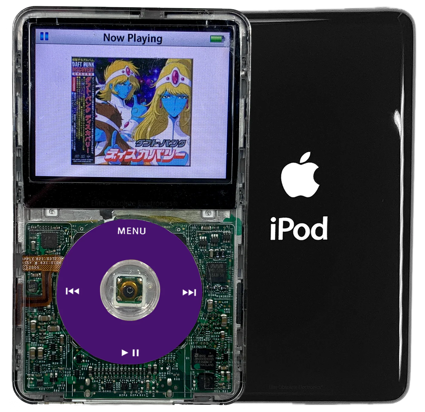 New Apple iPod Video Classic 5th 5.5 Enhanced Transparent / Purple / Transparent (Black)