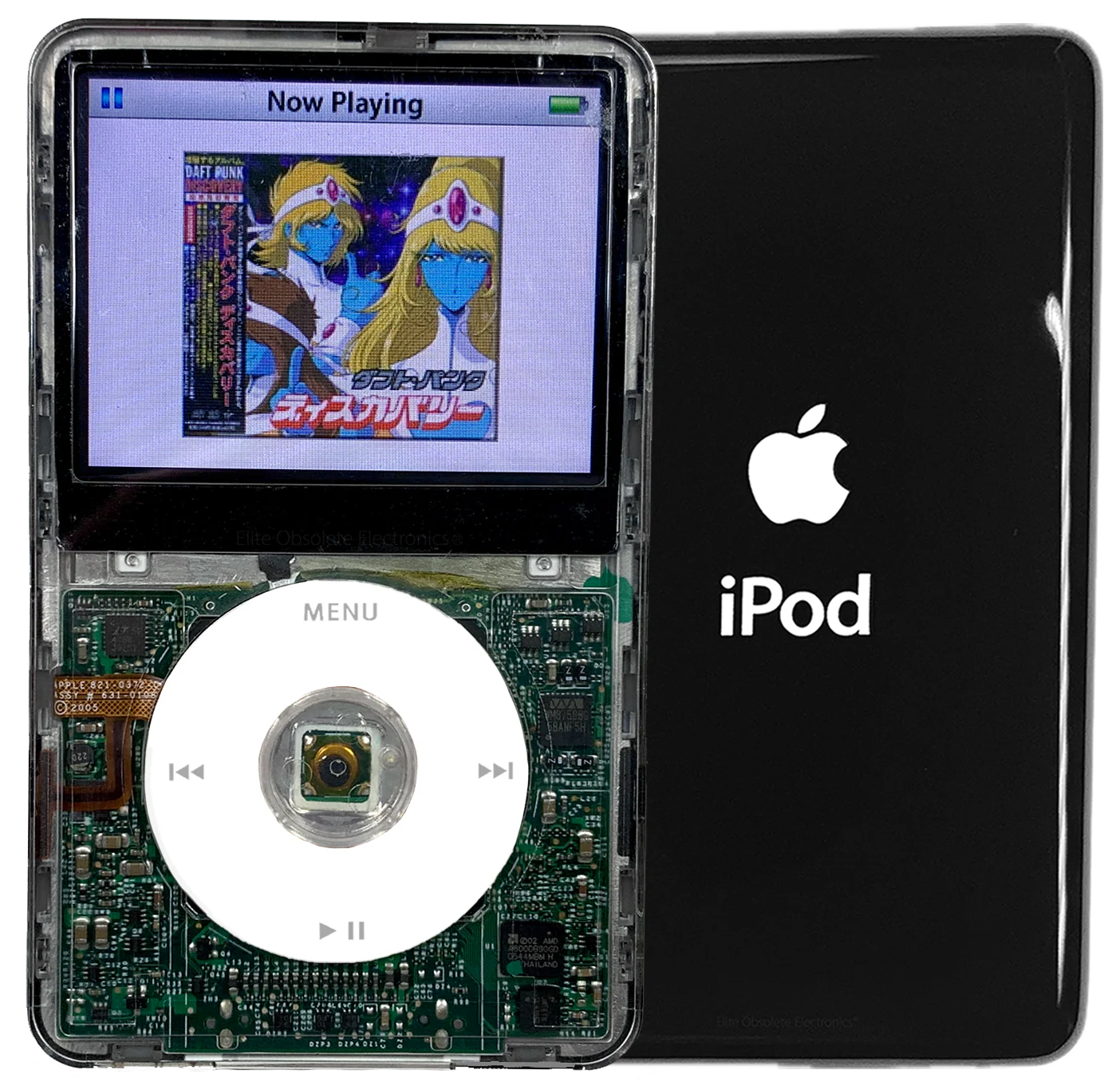 New Apple iPod Video Classic 5th 5.5 Enhanced Transparent / White / Transparent (Black)