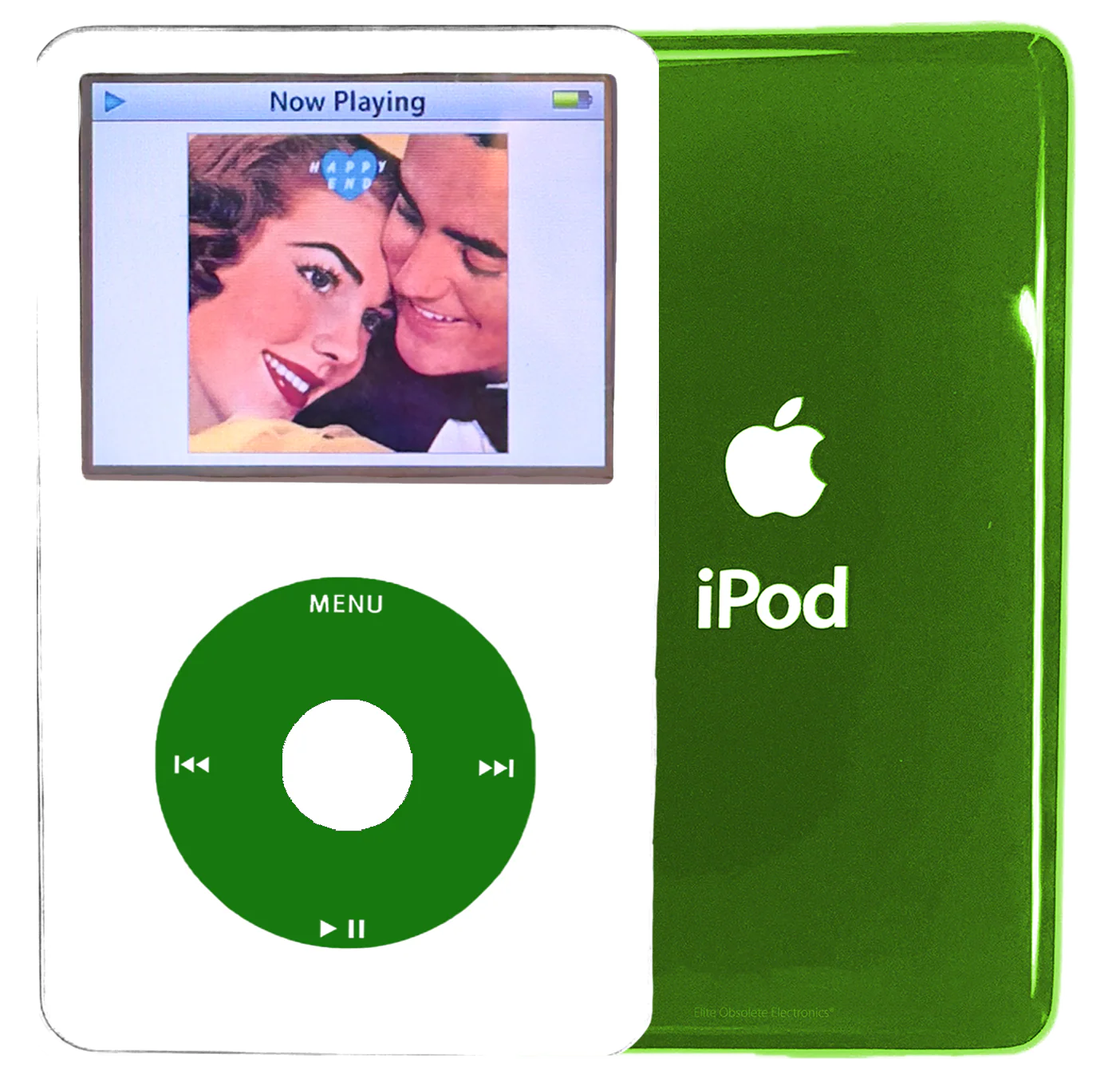 New Apple iPod Video Classic 5th & 5.5 Enhanced White / Green / White (Toxic Green)