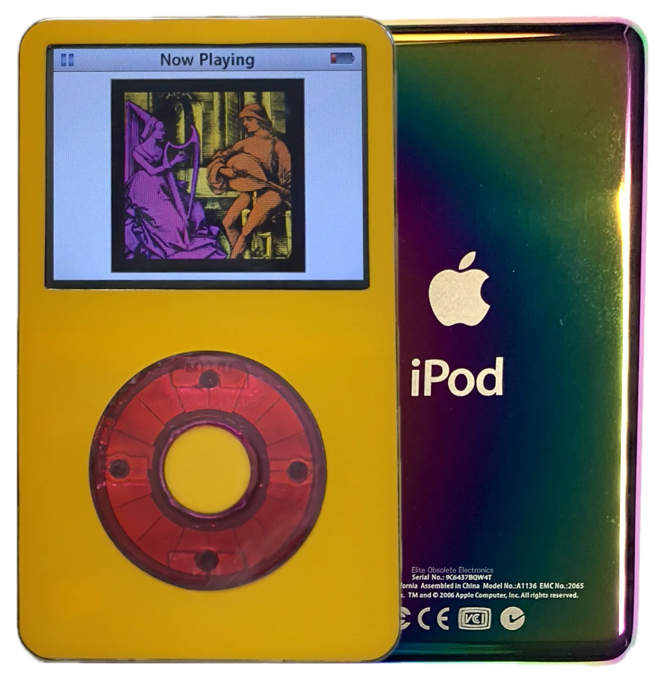 New Apple iPod Video Classic 5th & 5.5 Enhanced Yellow / Atomic Wild Berry / Yellow (Rainbow)