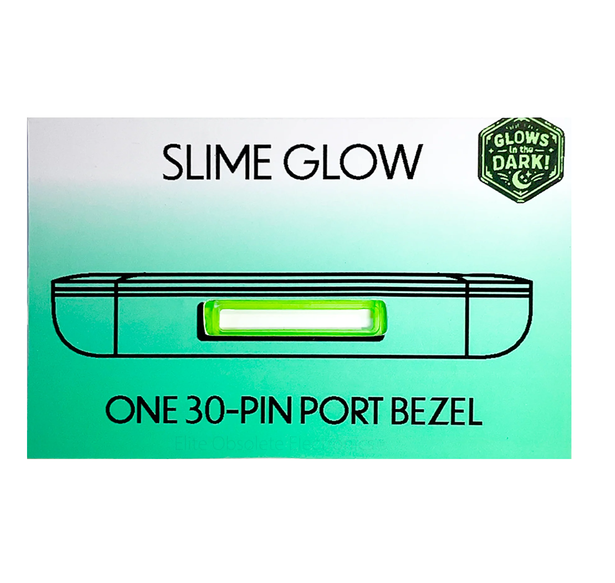 New Atomic Slime Glow Green Transparent Clear Plastic Dock Bezel for Apple iPod Video 5th 5.5 & iPod Classic 6th 7th A1136 A1238