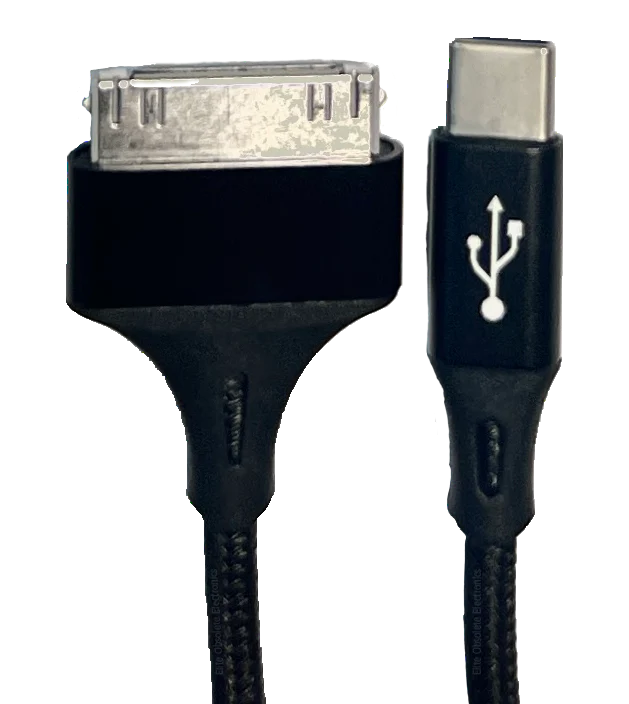 New Braided USB Type C to 30-Pin Dock Charge Sync & Audio Cable for Apple iPod
