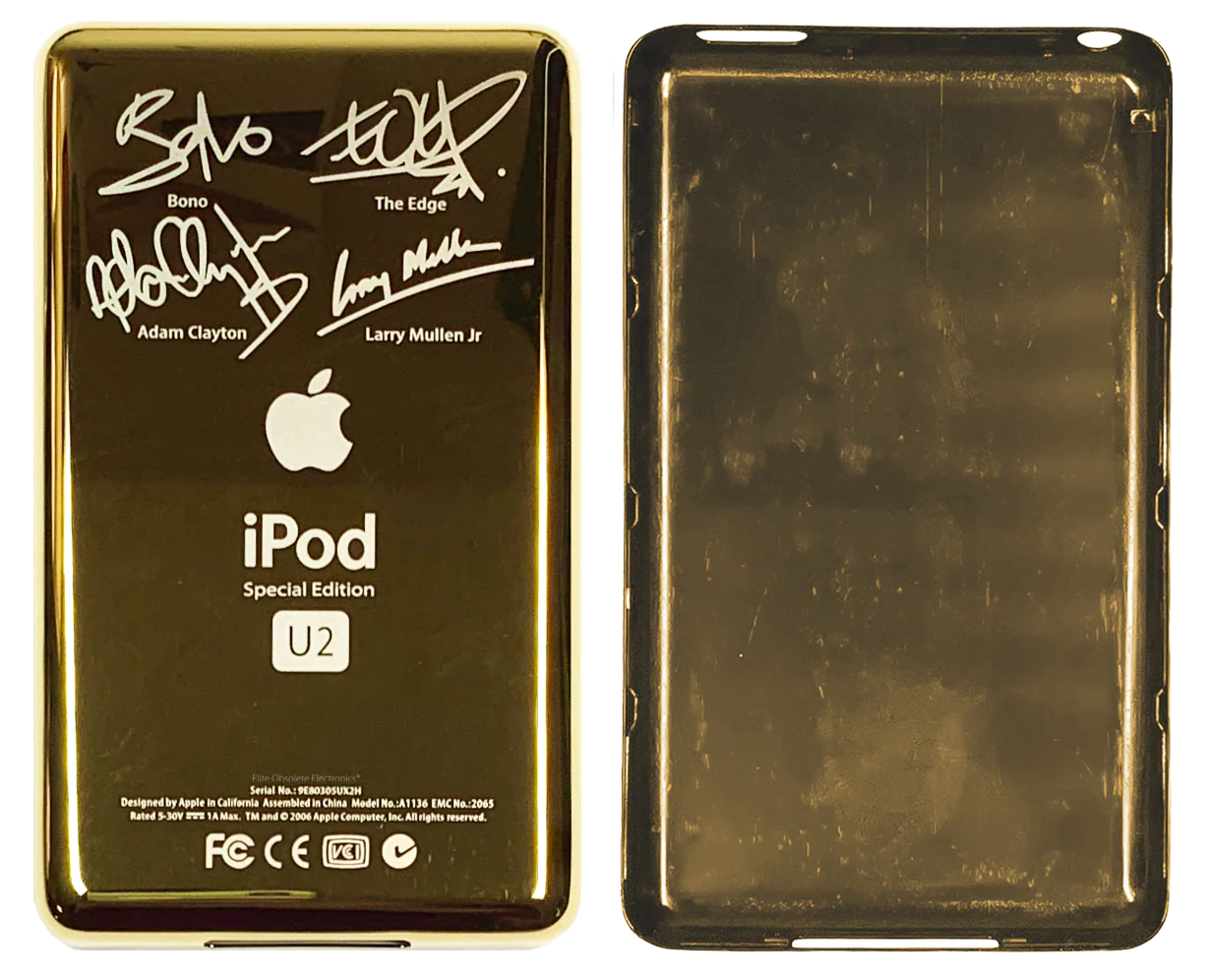 Thin Gold U2 Special Edition Backplate for Apple iPod Video 5th 5.5 Enhanced A1136 & iPod Classic 6th 7th A1238 - Image 2