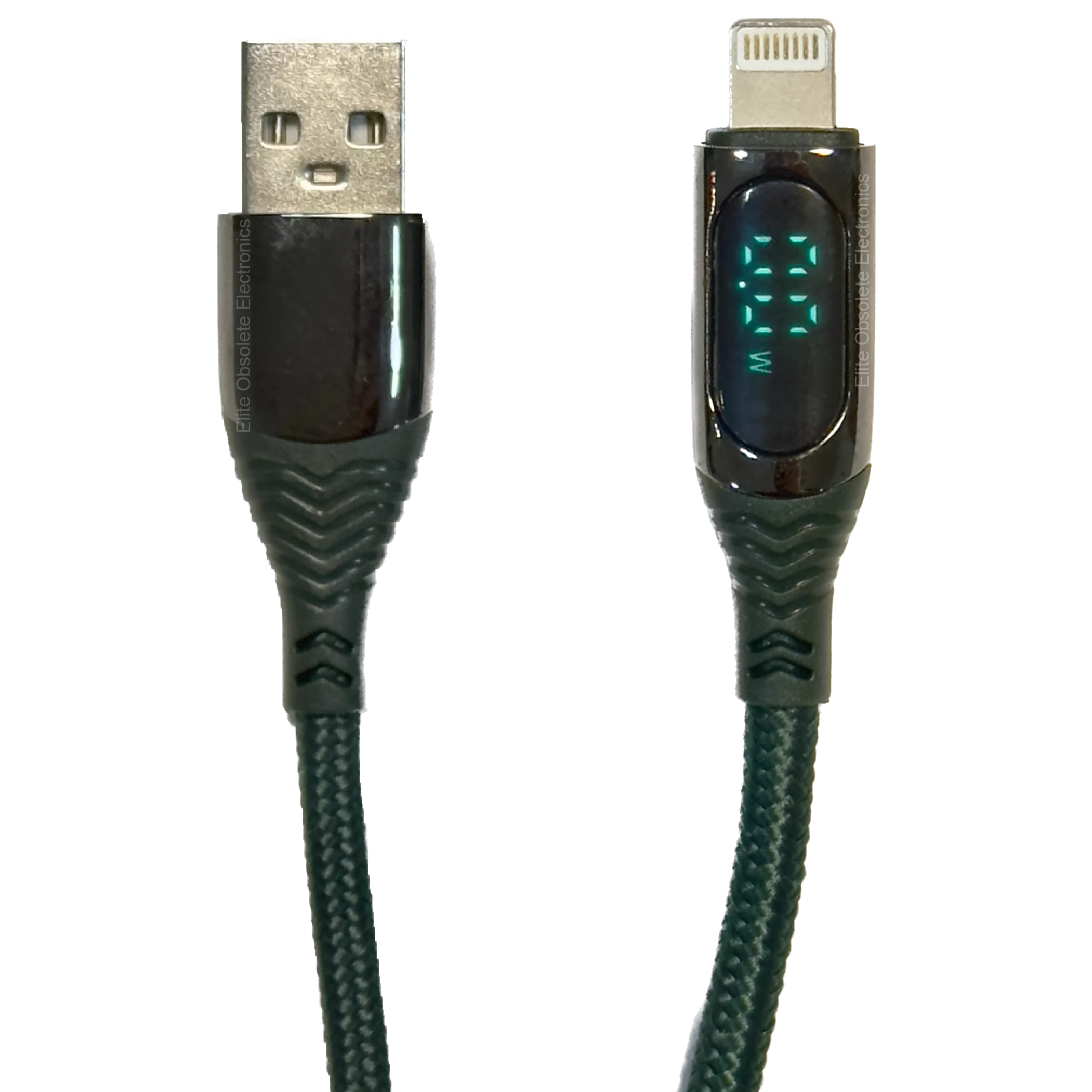 New LED Multimeter Lightning USB Charge & Sync Cable Braided 1.2 Meters