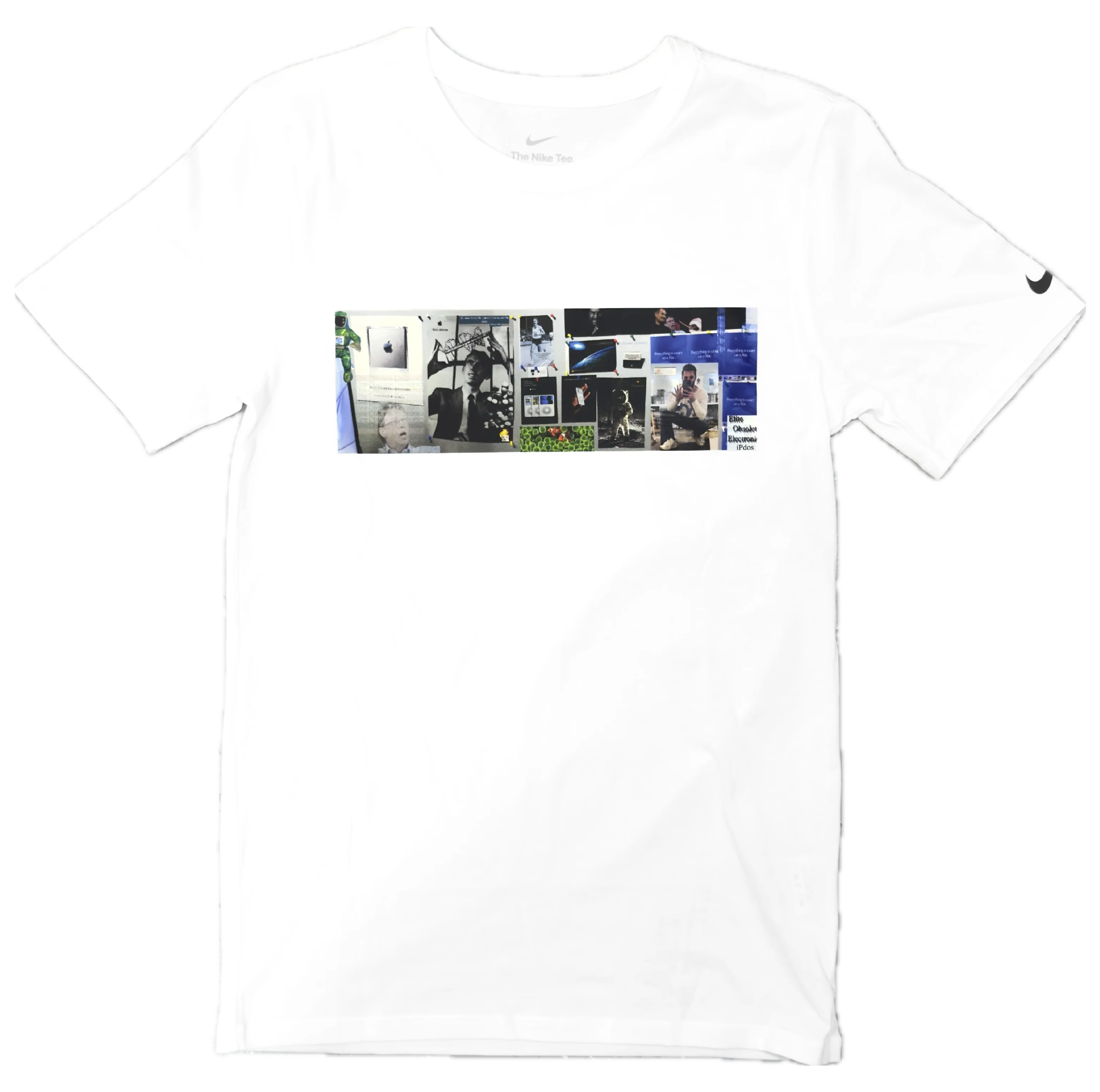 New Nike Dri-Fit Elite Obsolete Electronics Banner Short Sleeve White Unisex Tee Shirt - Image 3