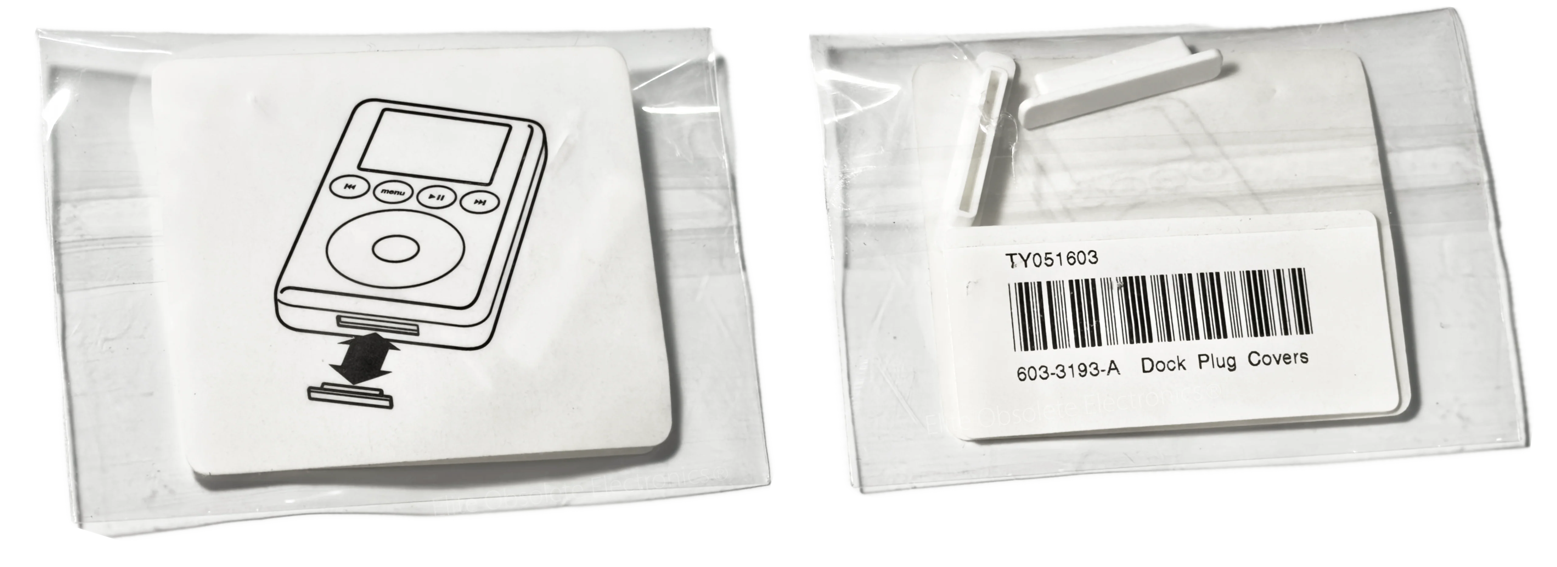 Original Apple Dock Plug Covers for iPod 3rd Generation A1040 4th Generation A1059 A1099 - Image 2