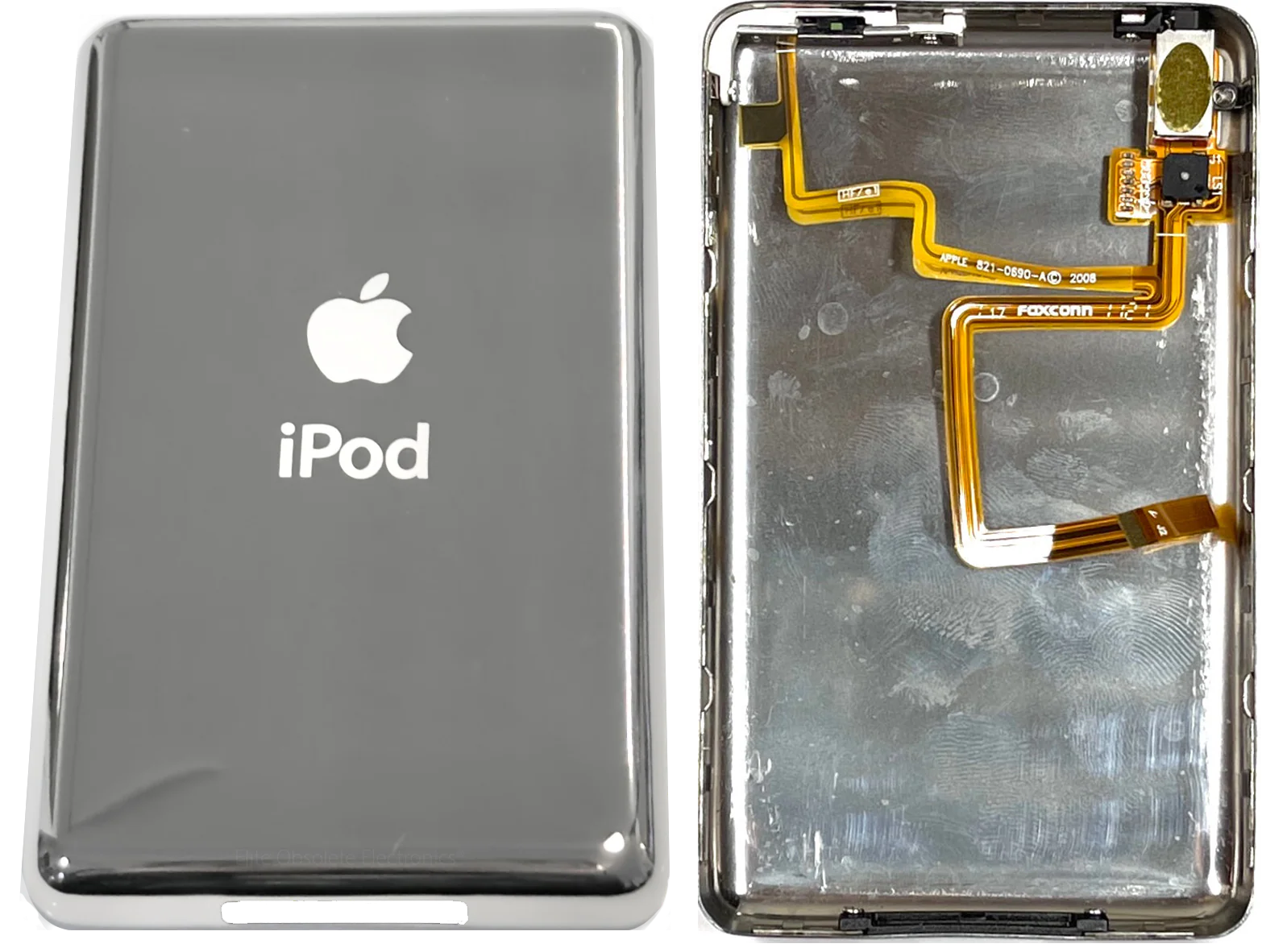 New Fully Universal Thin Silver Chrome Backplate for Apple iPod Video 5th 5.5 A1136 & Classic 6th 7th A1238 - Image 2