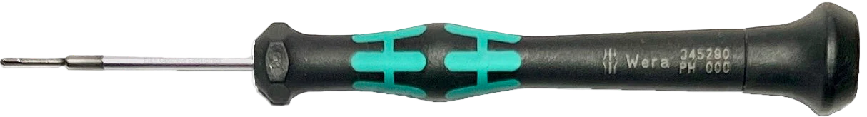 New Wera 345290 PH #000 40mm Magnetic Steel-Tip Phillips Head Screwdriver