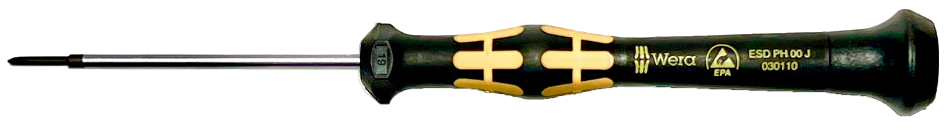 New Wera 030110 PH #00 40mm Magnetic Steel-Tip Phillips Head Screwdriver