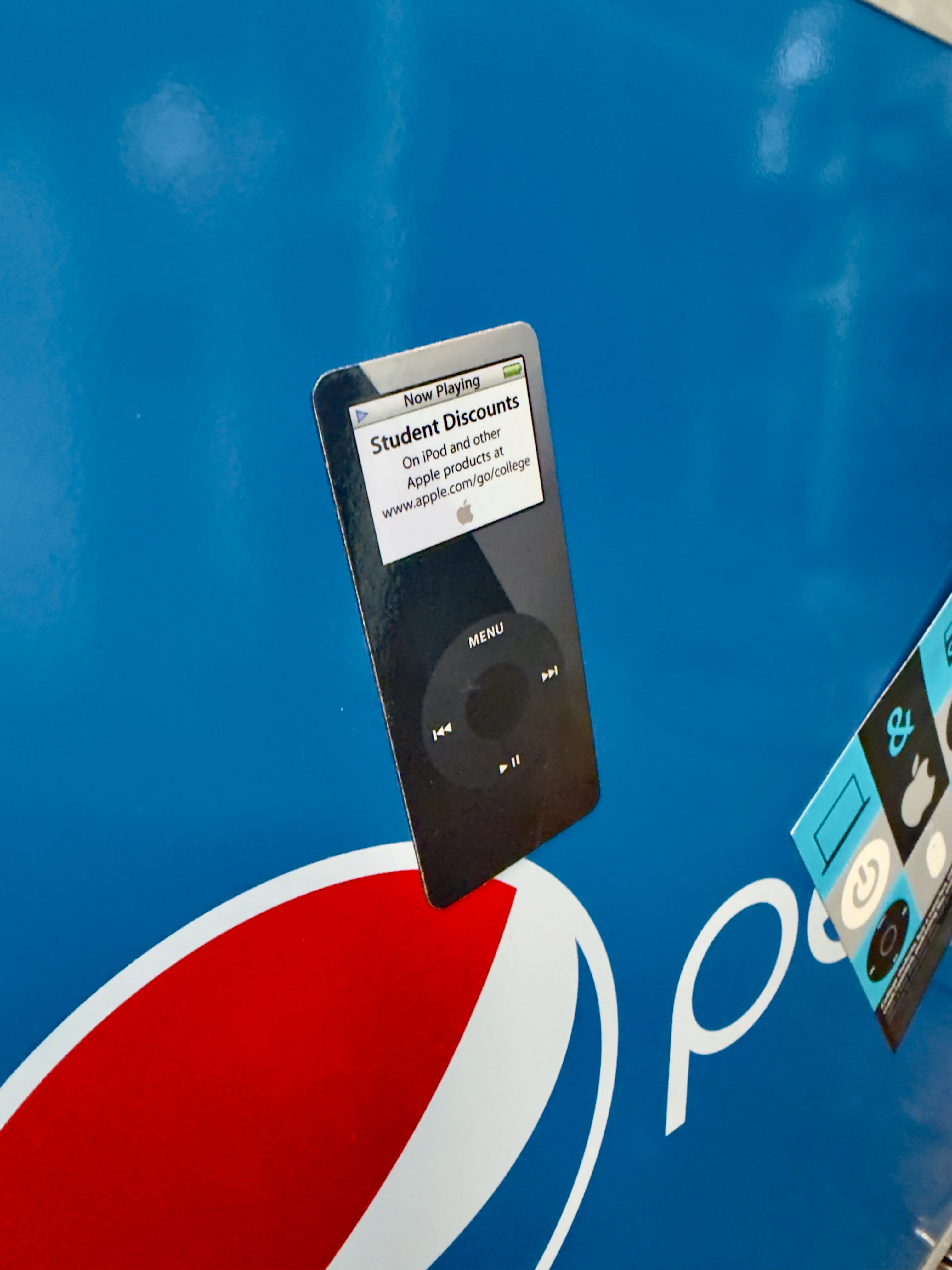 Original Apple iPod Nano 1st Generation Student Discount Promotional Refrigerator Magnet Actual Size 2005 - Image 2