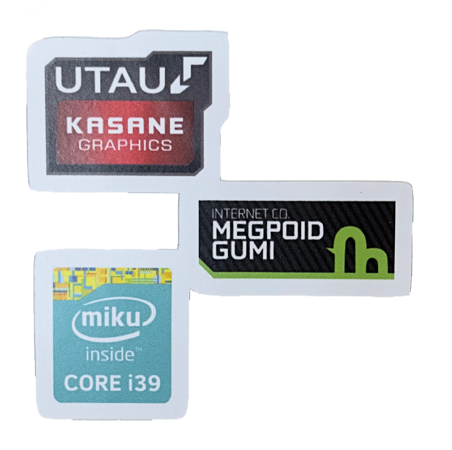 Parody Pack: Intel Inside AMD Radeon Nvidia RTX Clear Sticker Set