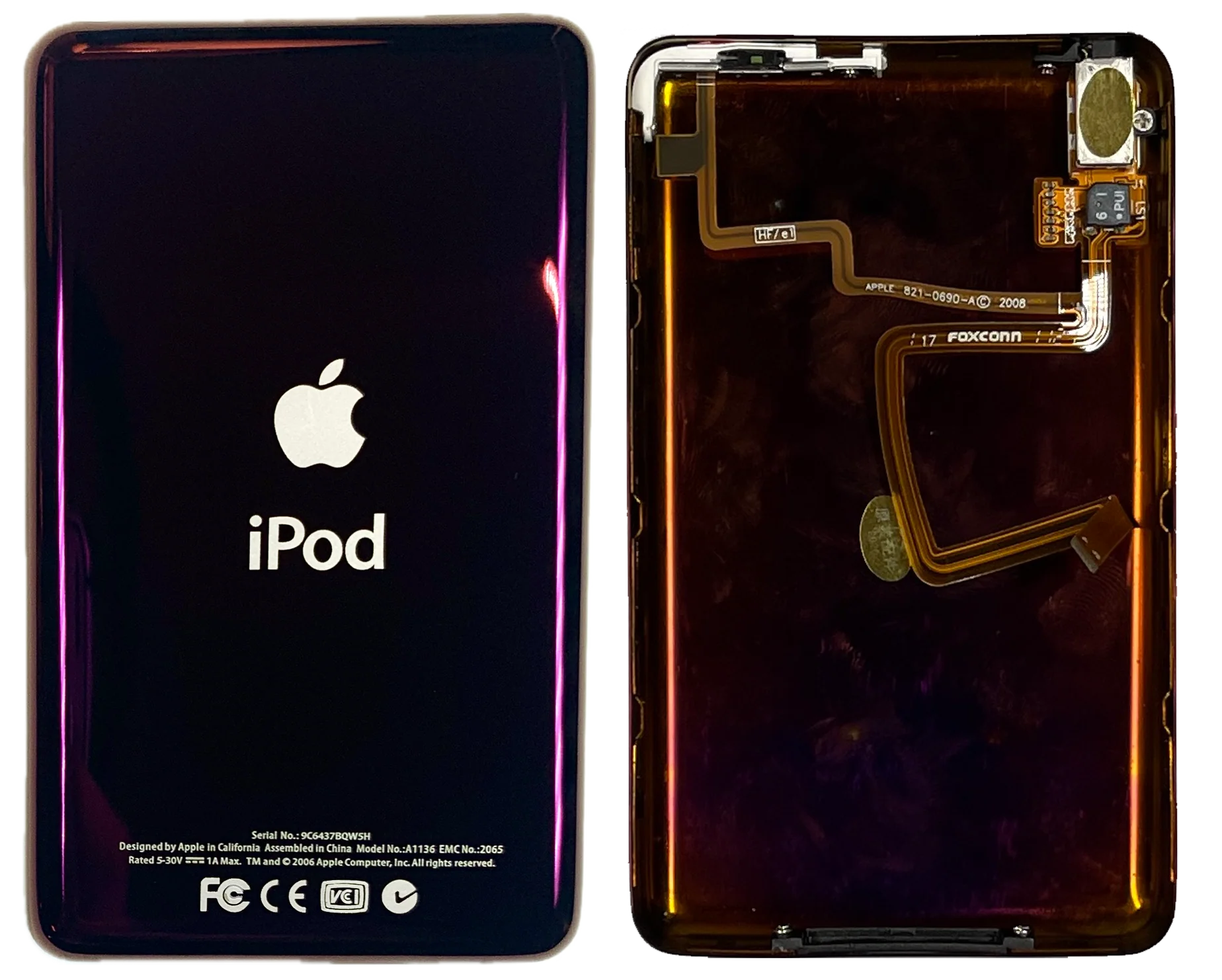 Thin Purple Wine Universal Backplate for Apple iPod Video 5th 5.5 Enhanced A1136 & iPod Classic 6th 7th A1238 - Image 3