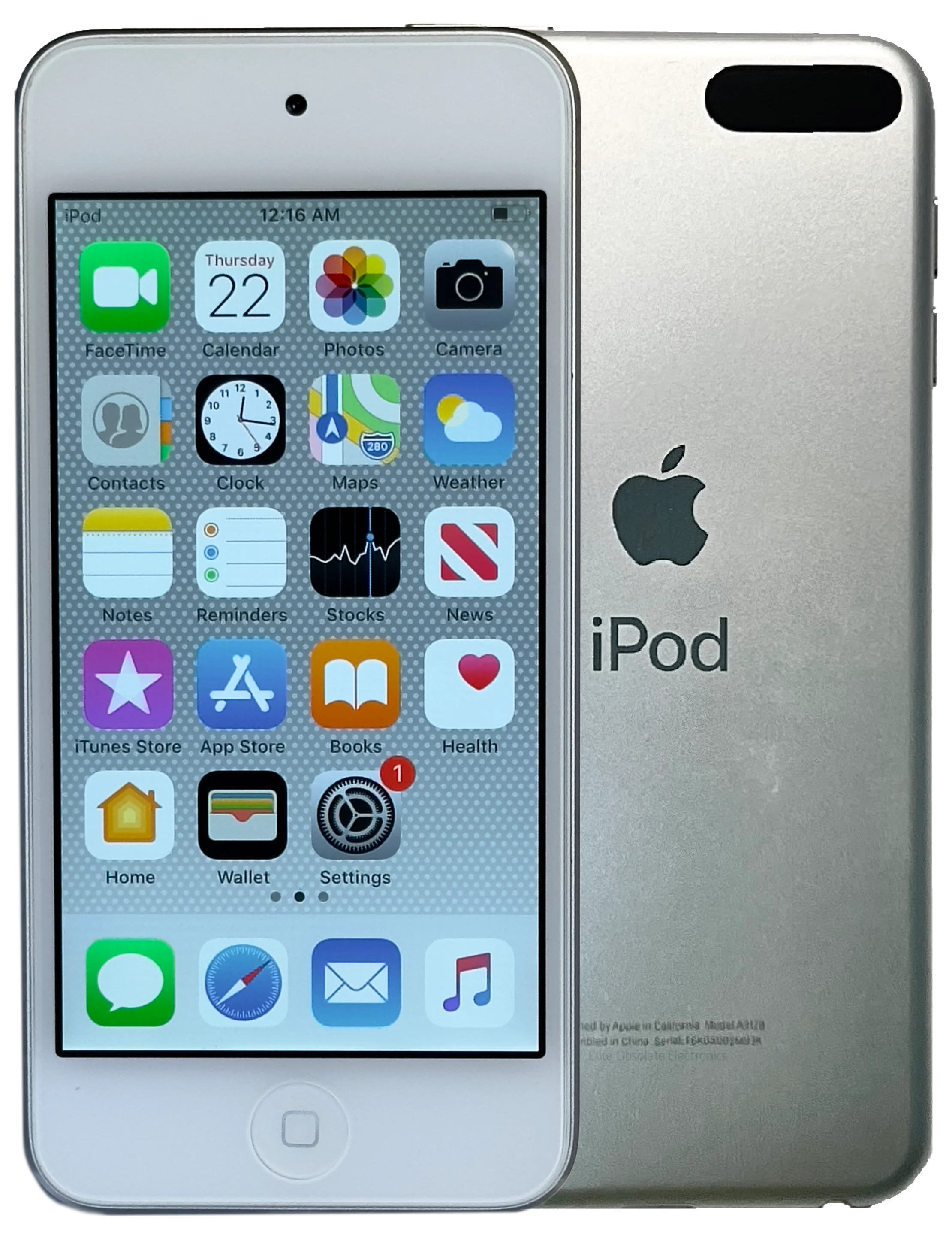 Rare iOS 12.3.1 Refurbished Apple iPod Touch 7th Generation Silver & White 32GB MVHV2LL/A A2178